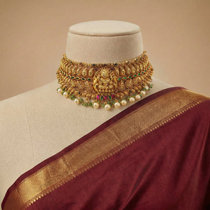 Golden Lakshmi Antique Choker