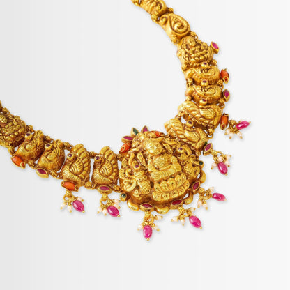Golden Lakshmi Nakshi Haar