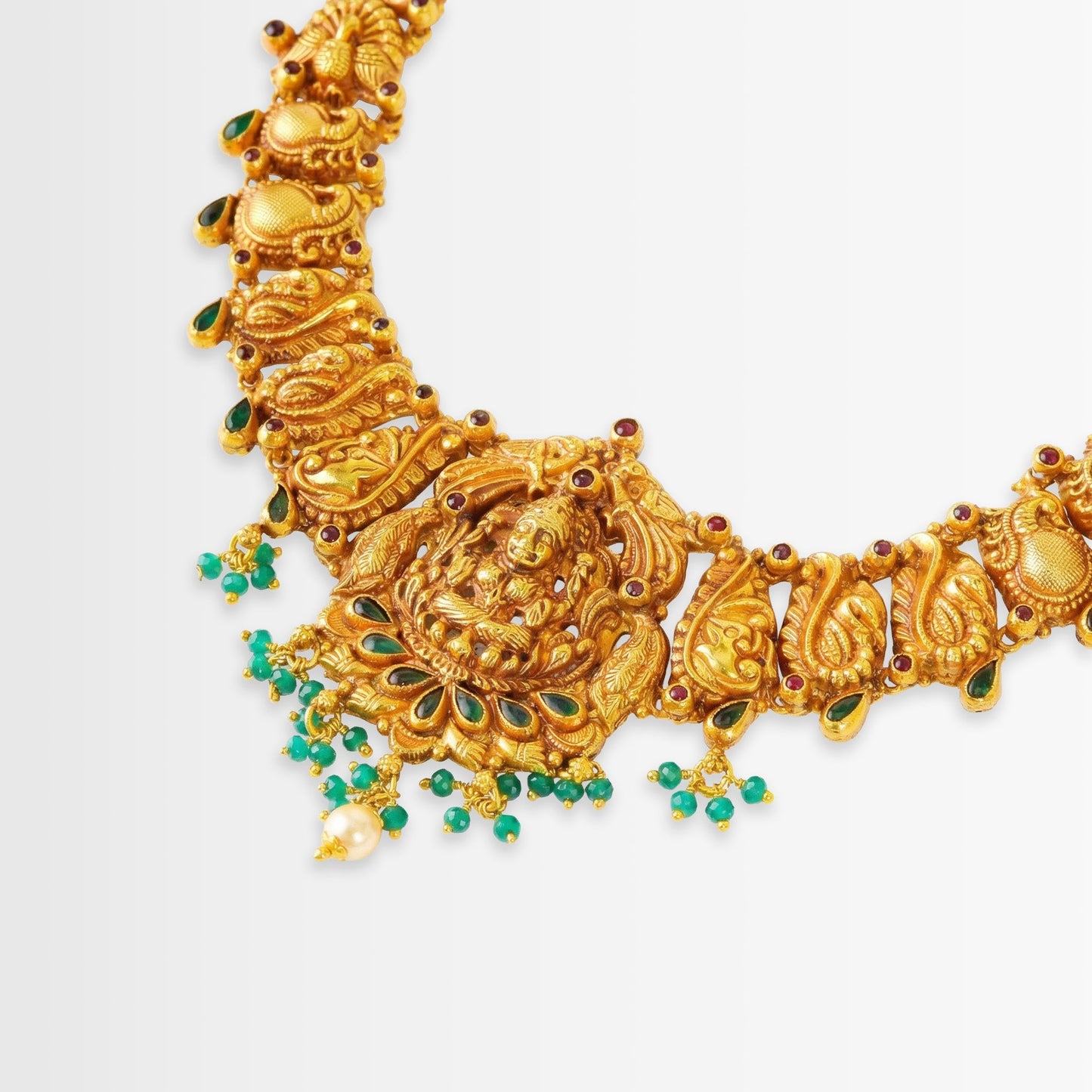 Golden Mayur Temple Necklace