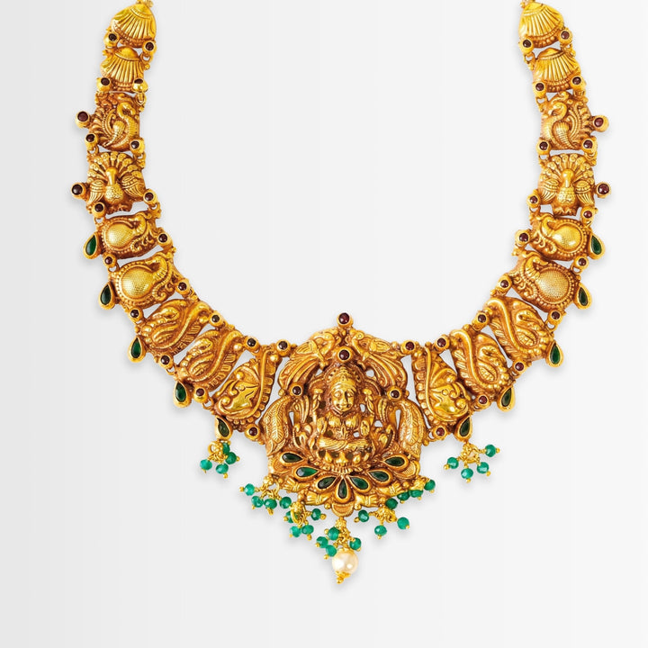 Golden Mayur Temple Necklace