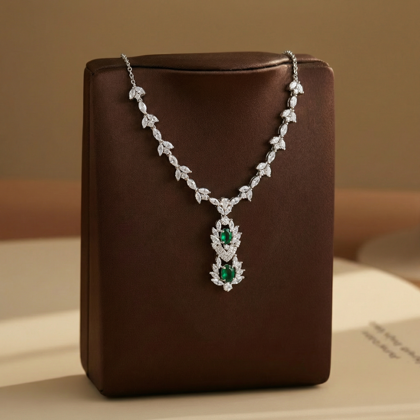Emerald Linear Necklace