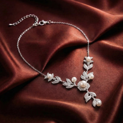 Pearl Leaf Necklace