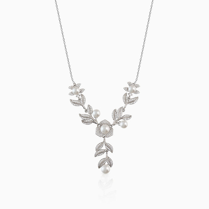 Pearl Leaf Necklace