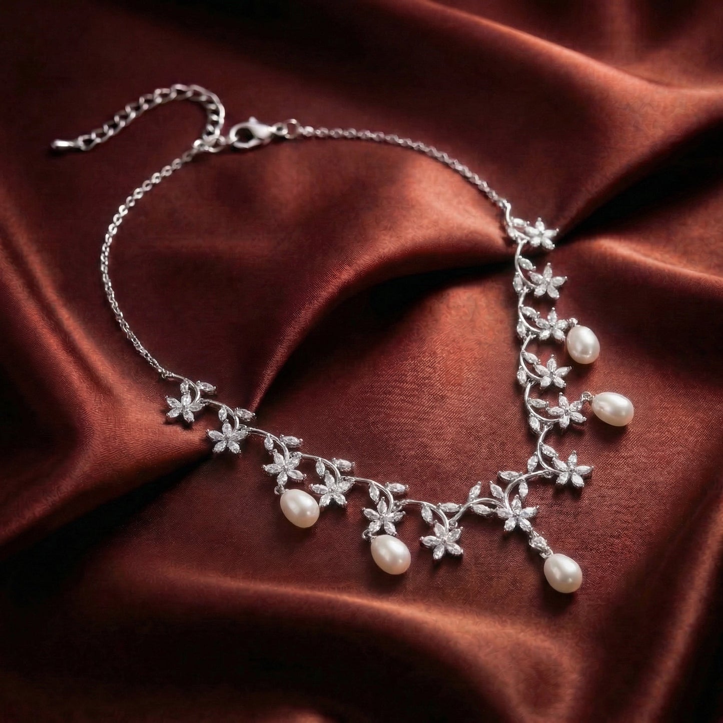Star Pearl Drop Necklace