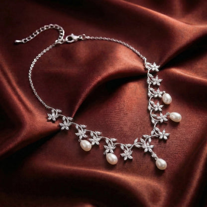 Star Pearl Drop Necklace