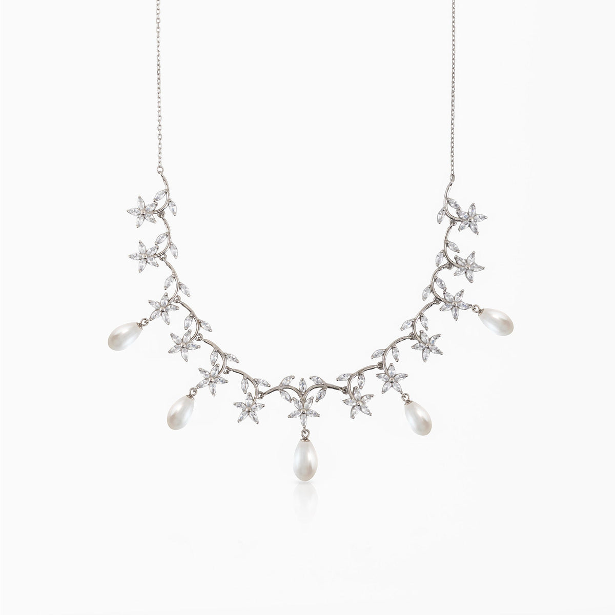Star Pearl Drop Necklace