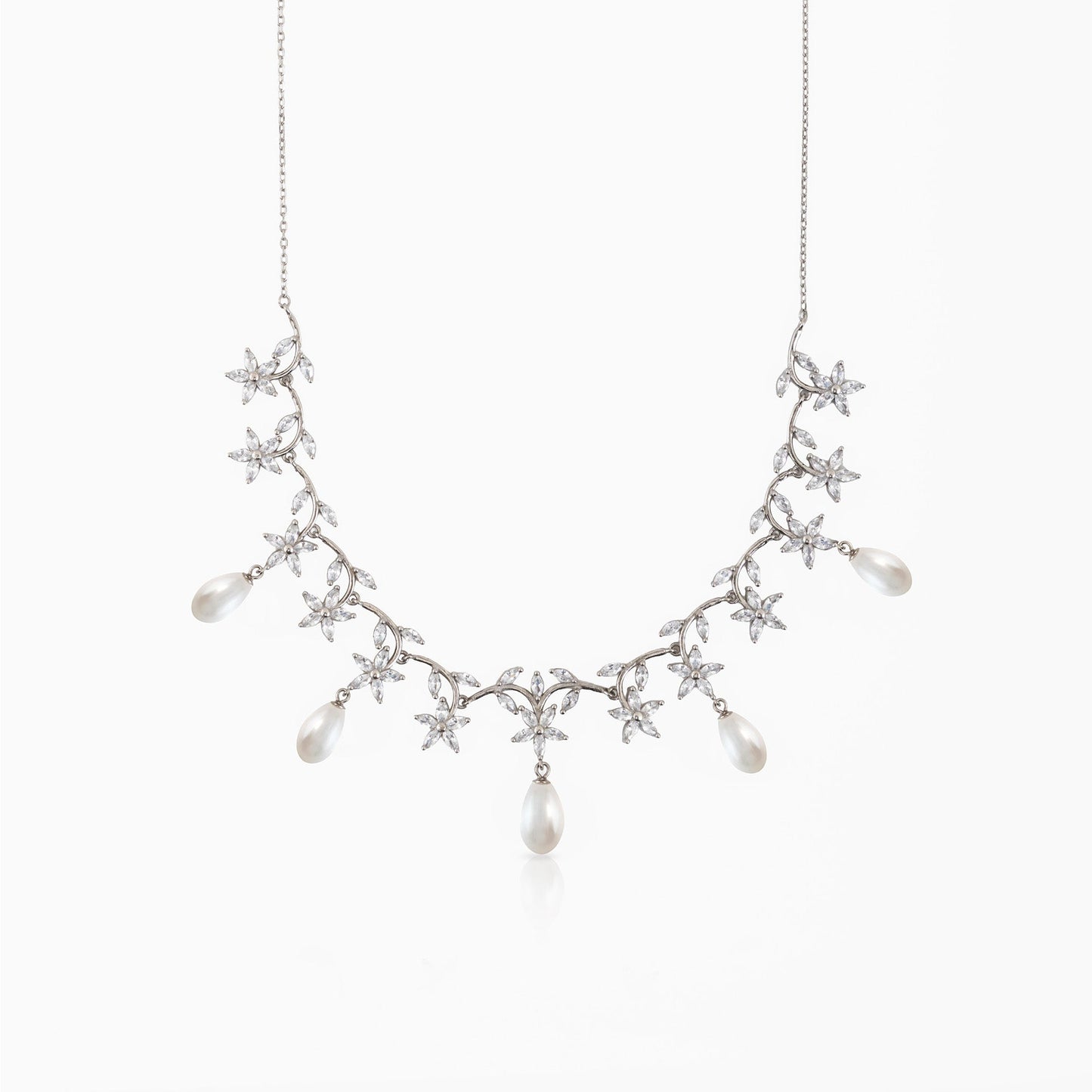 Star Pearl Drop Necklace