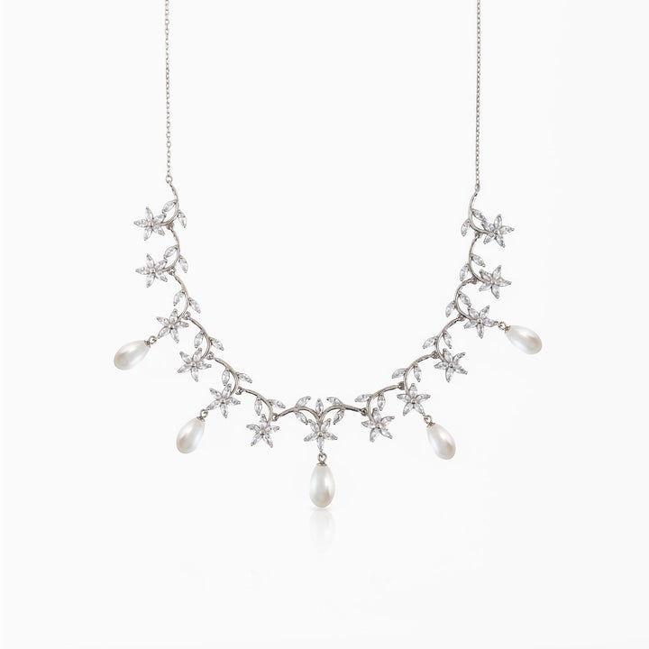 Star Pearl Drop Necklace