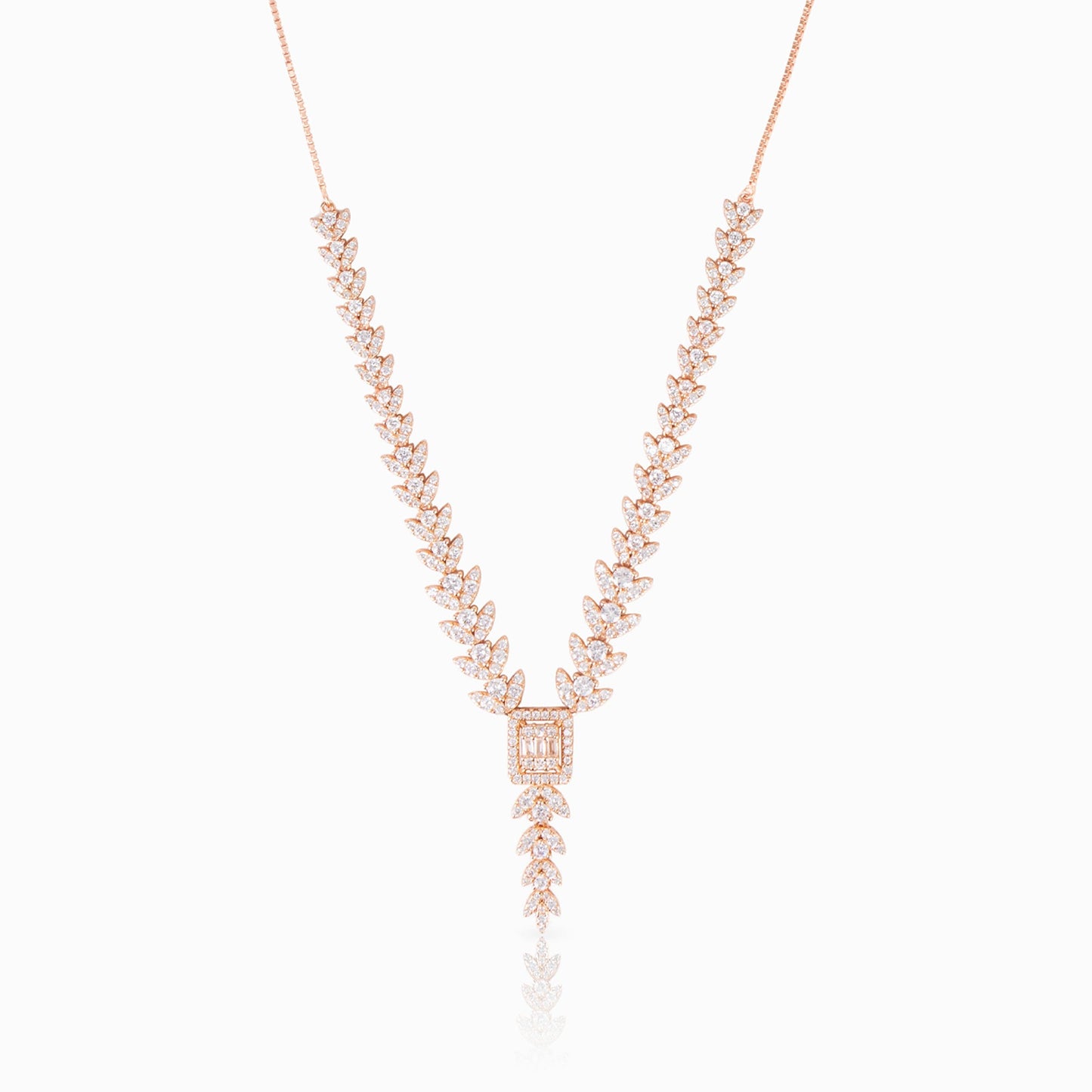 Rose Gold Leaf Necklace