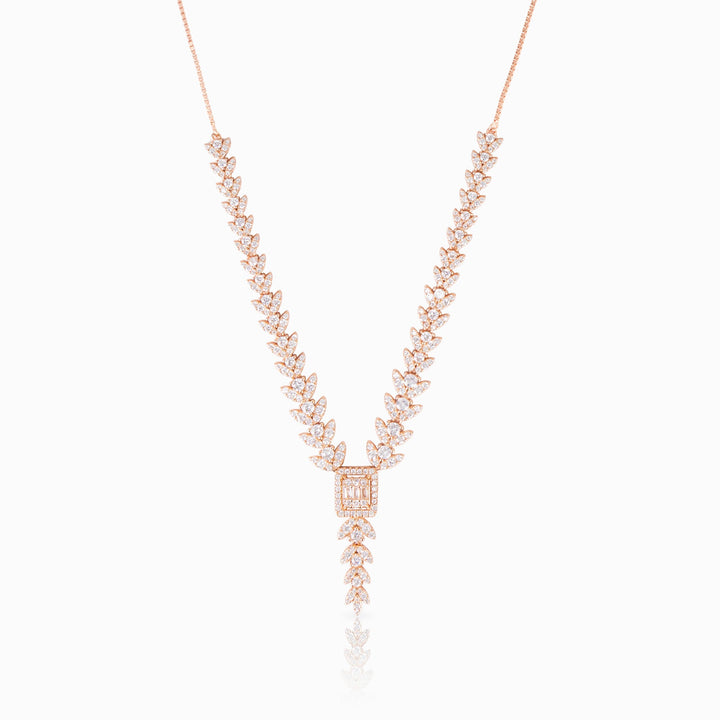Rose Gold Leaf Necklace
