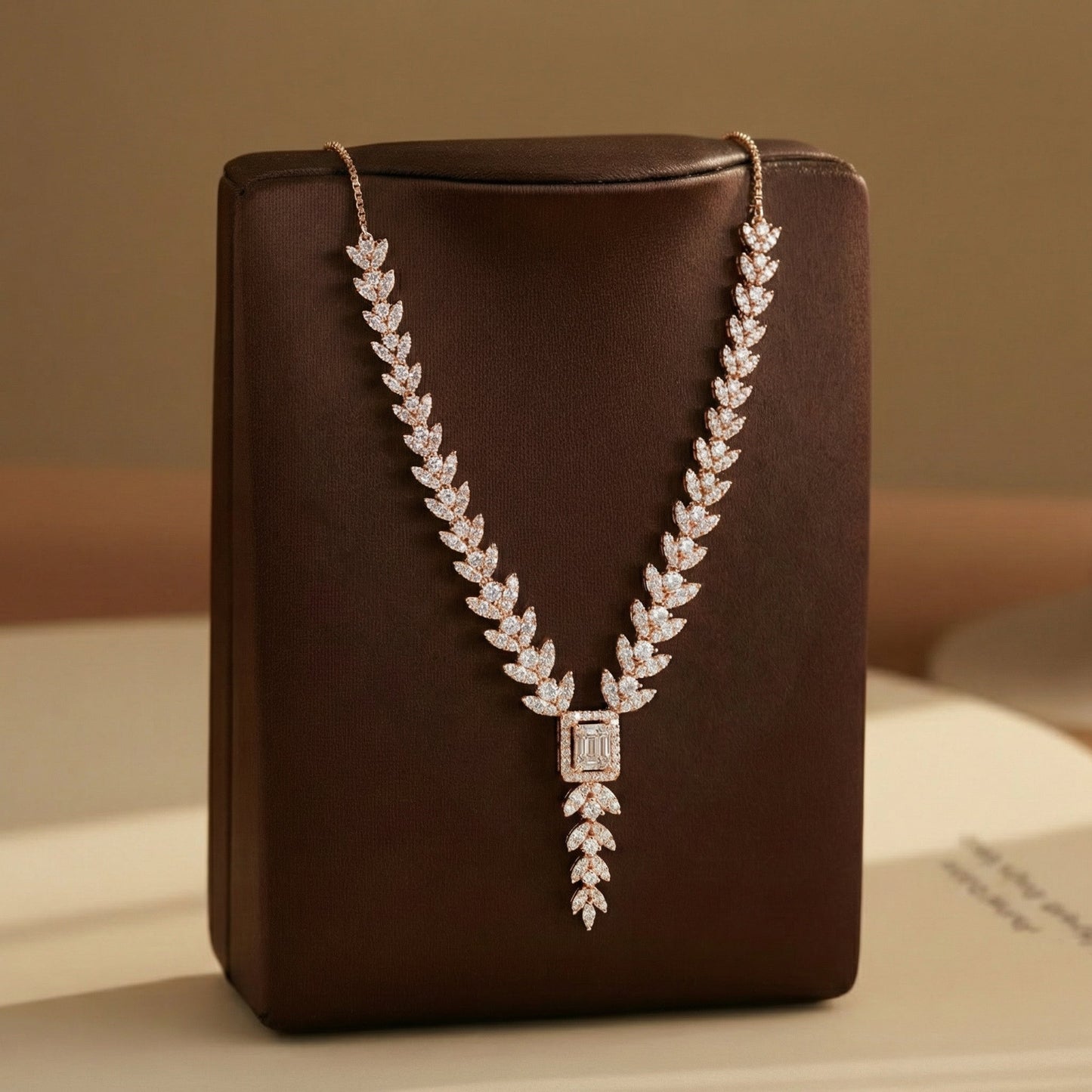 Rose Gold Leaf Necklace