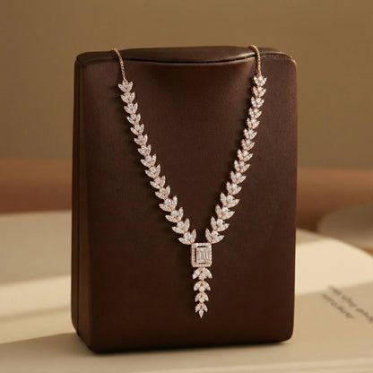 Rose Gold Leaf Necklace