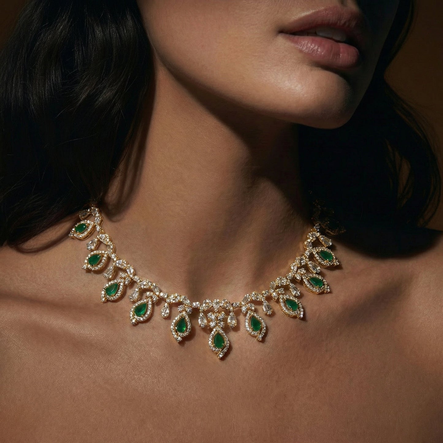 Emerald Teardrop Necklace
