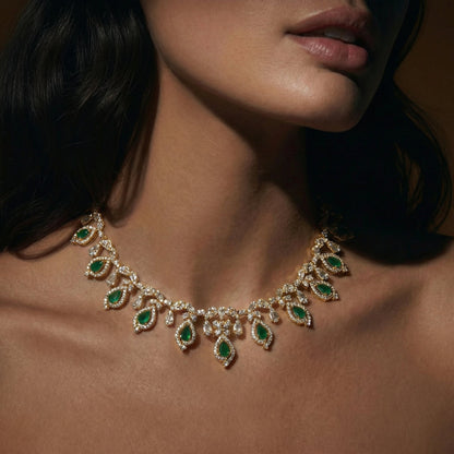 Emerald Teardrop Necklace