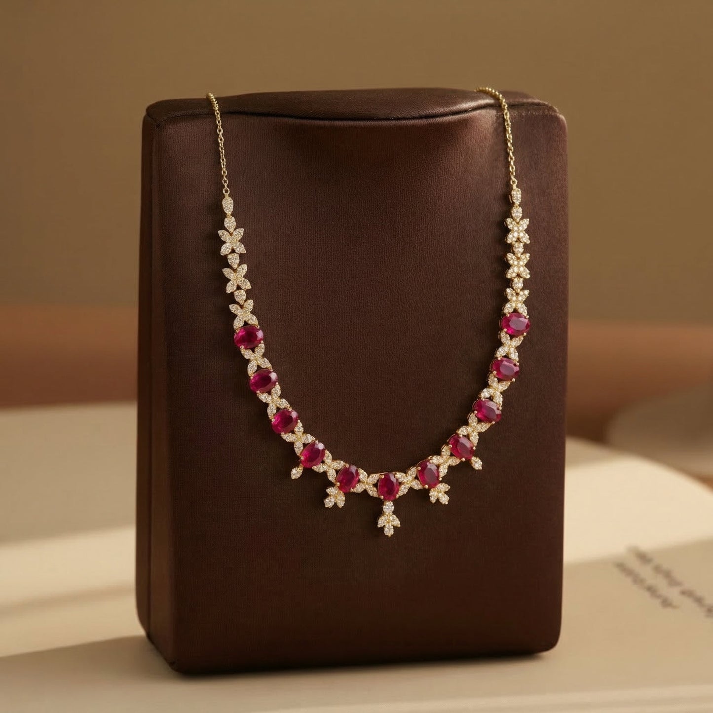 Ruby Crown Necklace