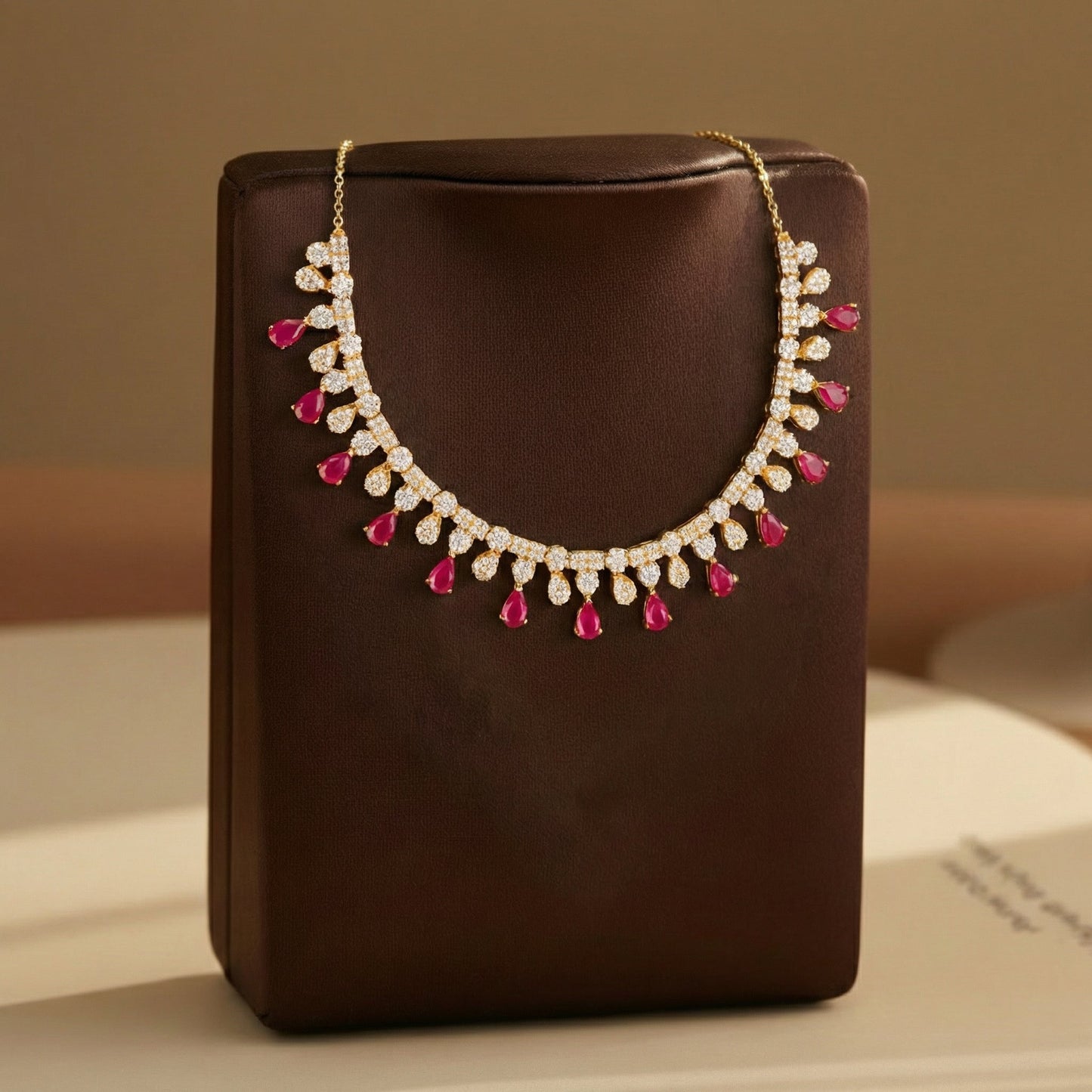 Ruby Vine Cascade Necklace