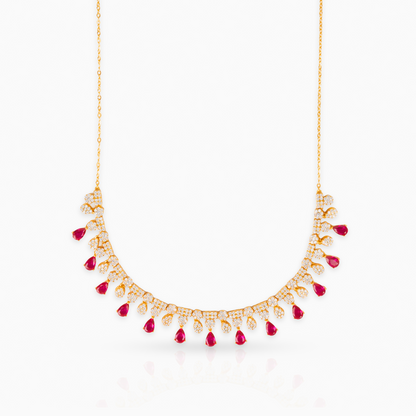 Ruby Vine Cascade Necklace