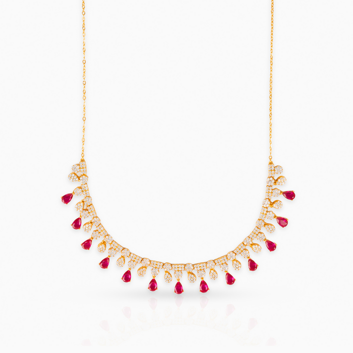 Ruby Vine Cascade Necklace