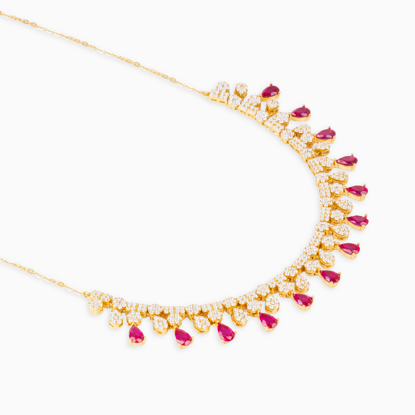 Ruby Vine Cascade Necklace