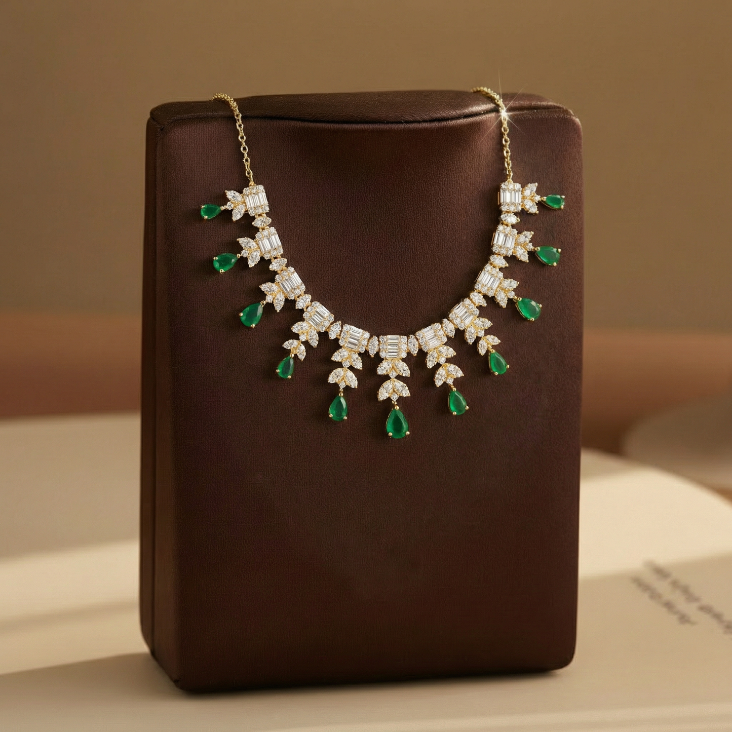 Emerald Flora Necklace