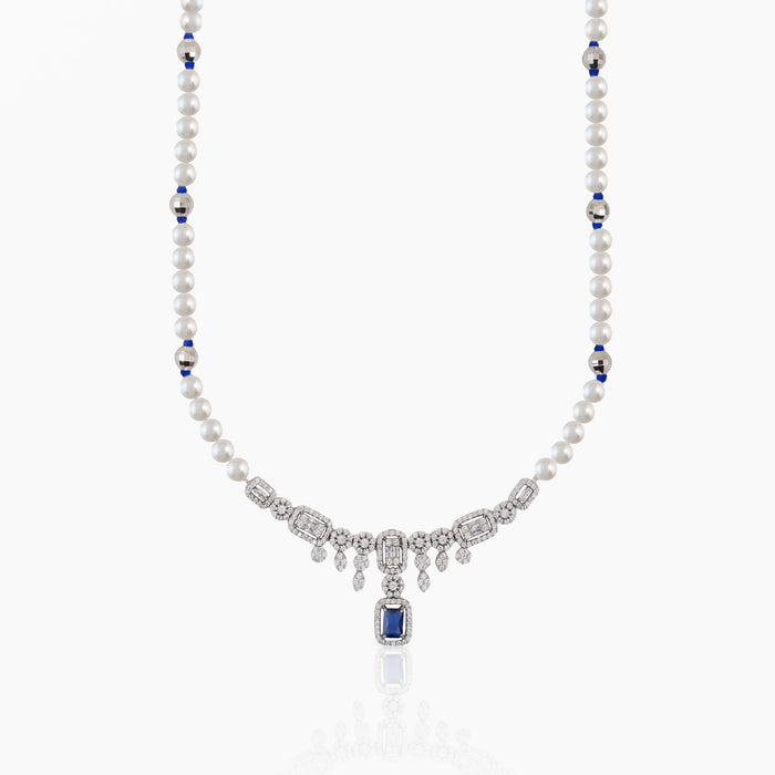 Sapphire Pearl Necklace
