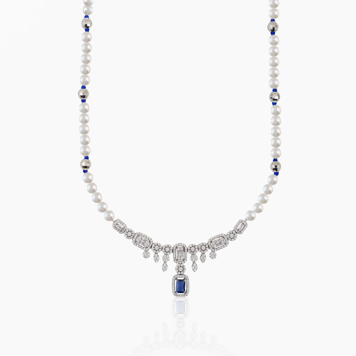 Sapphire Pearl Necklace