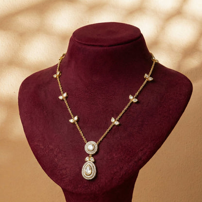 Pear Cut Polki Necklace