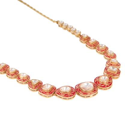 Crimson Meenakari Necklace
