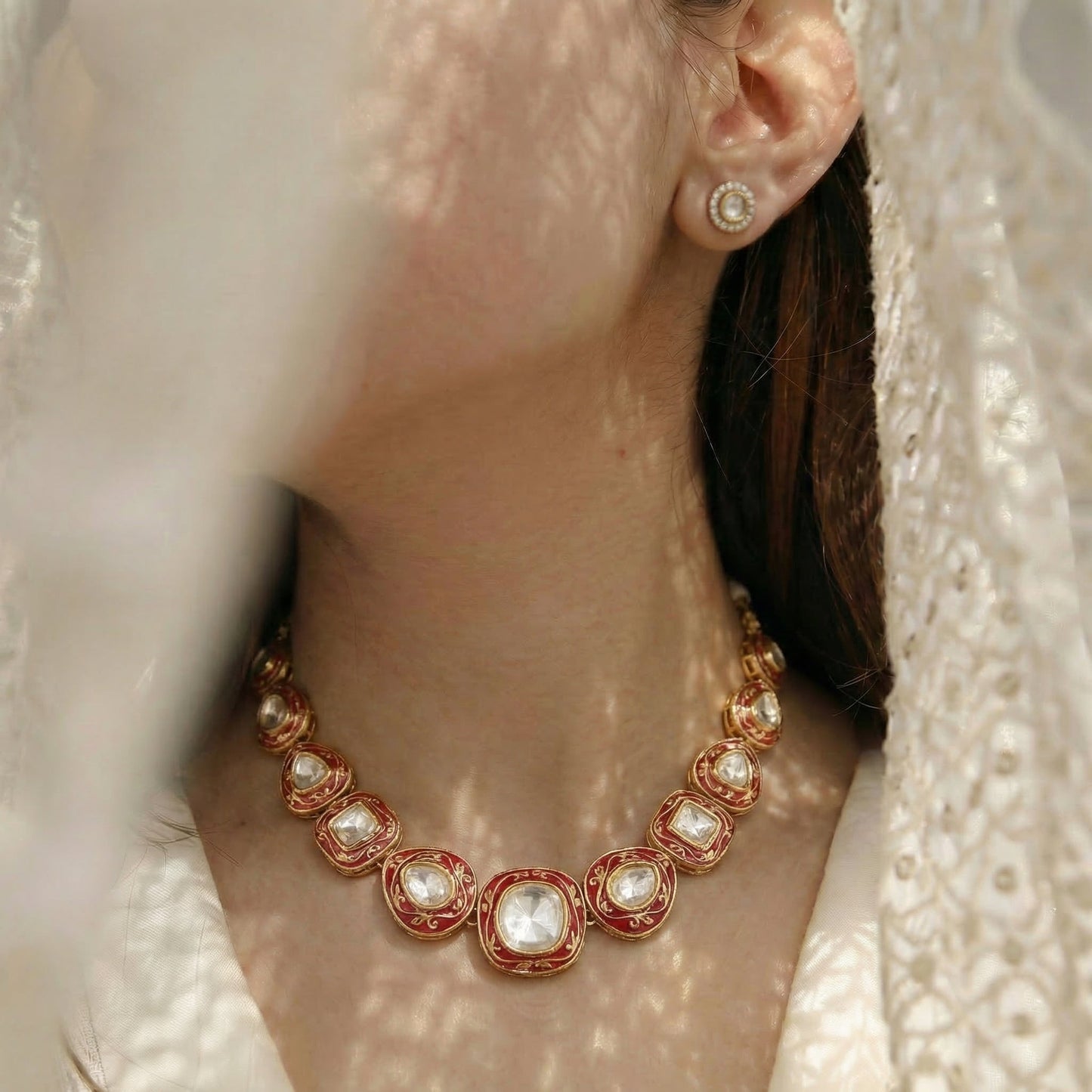Crimson Meenakari Necklace