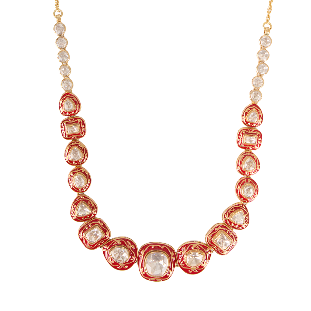 Crimson Meenakari Necklace