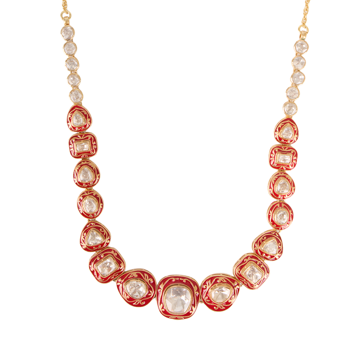 Crimson Meenakari Necklace