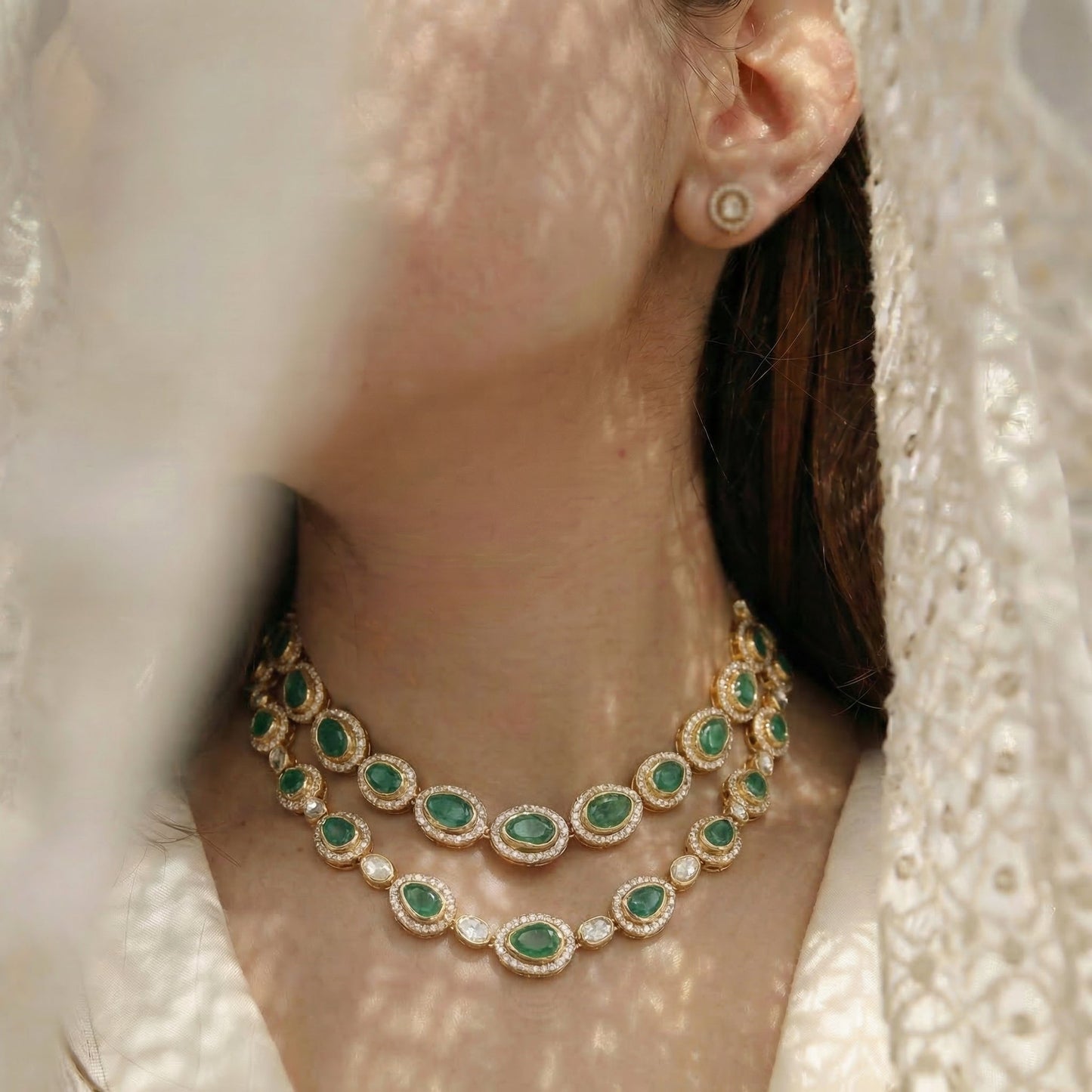 Emerald Double-Layered Necklace