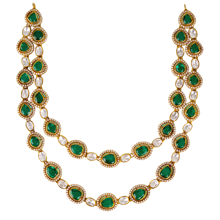 Emerald Double-Layered Necklace