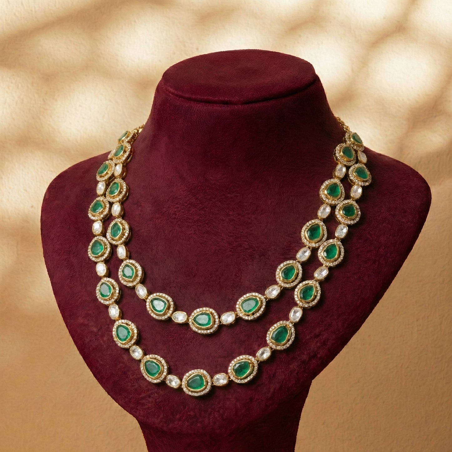 Emerald Double-Layered Necklace