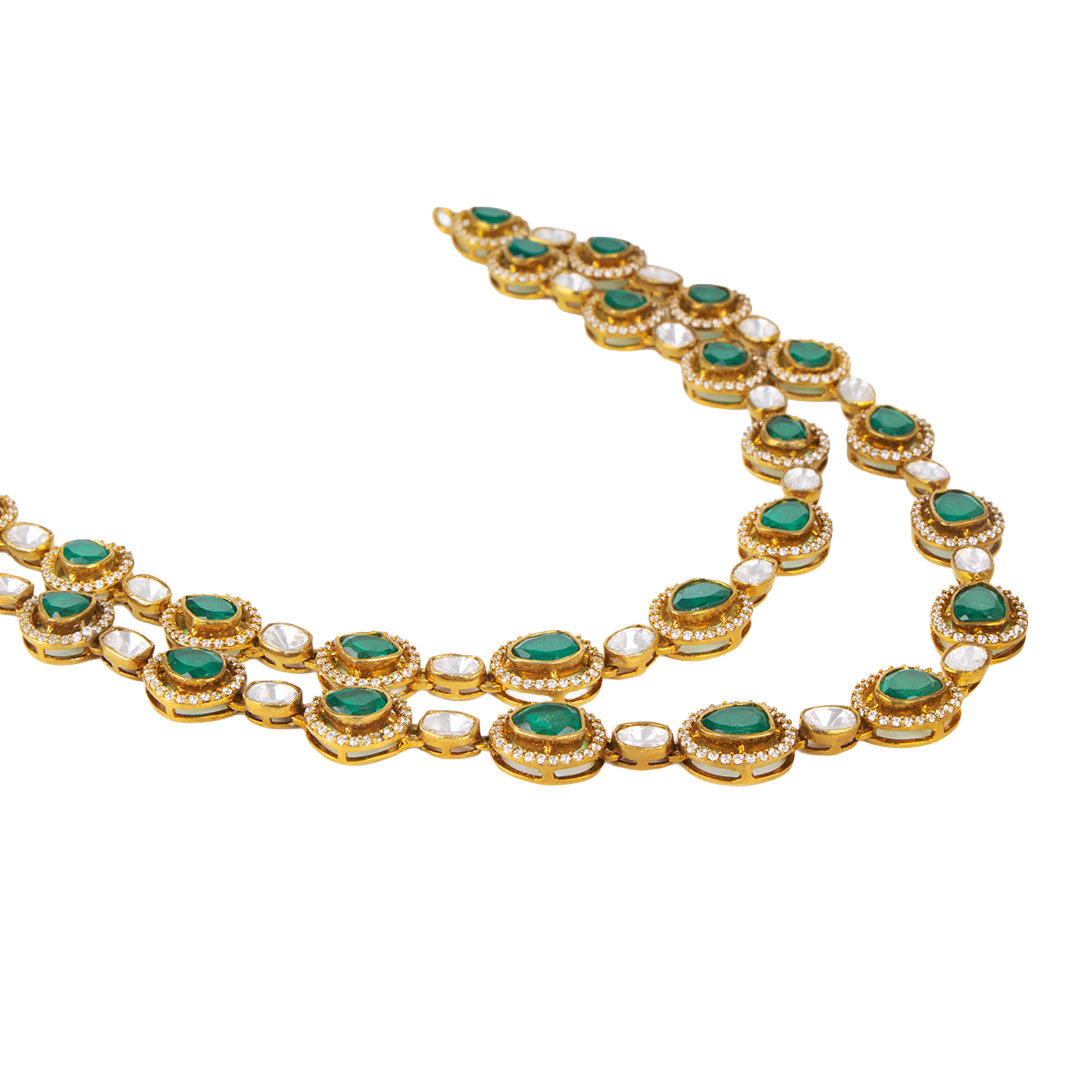 Emerald Double-Layered Necklace