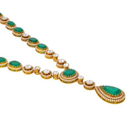 Polki Pavé Teardrop Necklace