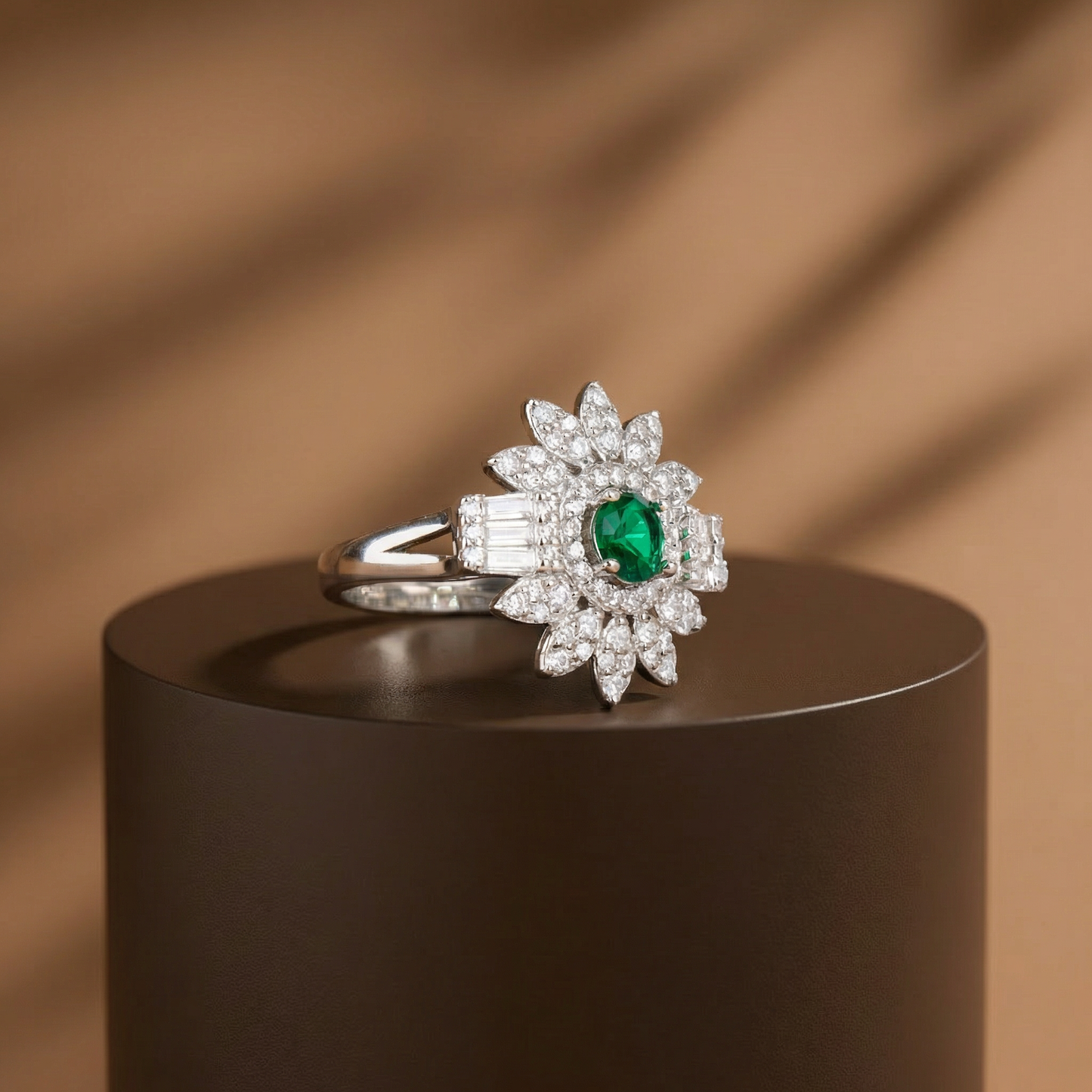 Emerald Bloom Radiance Ring