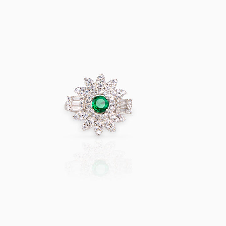 Emerald Bloom Radiance Ring