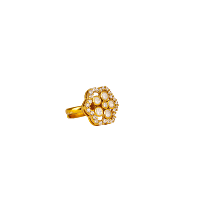 Polki Flower Ring