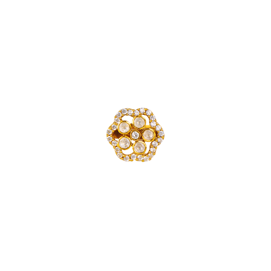 Polki Flower Ring