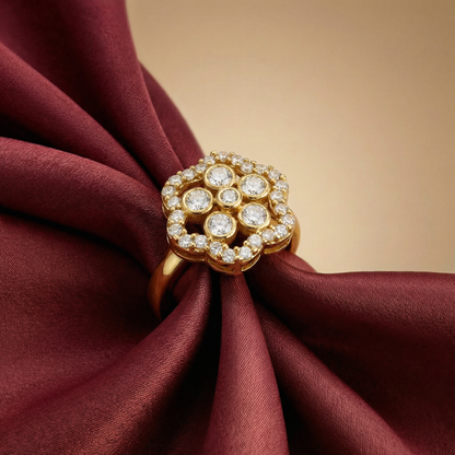Polki Flower Ring