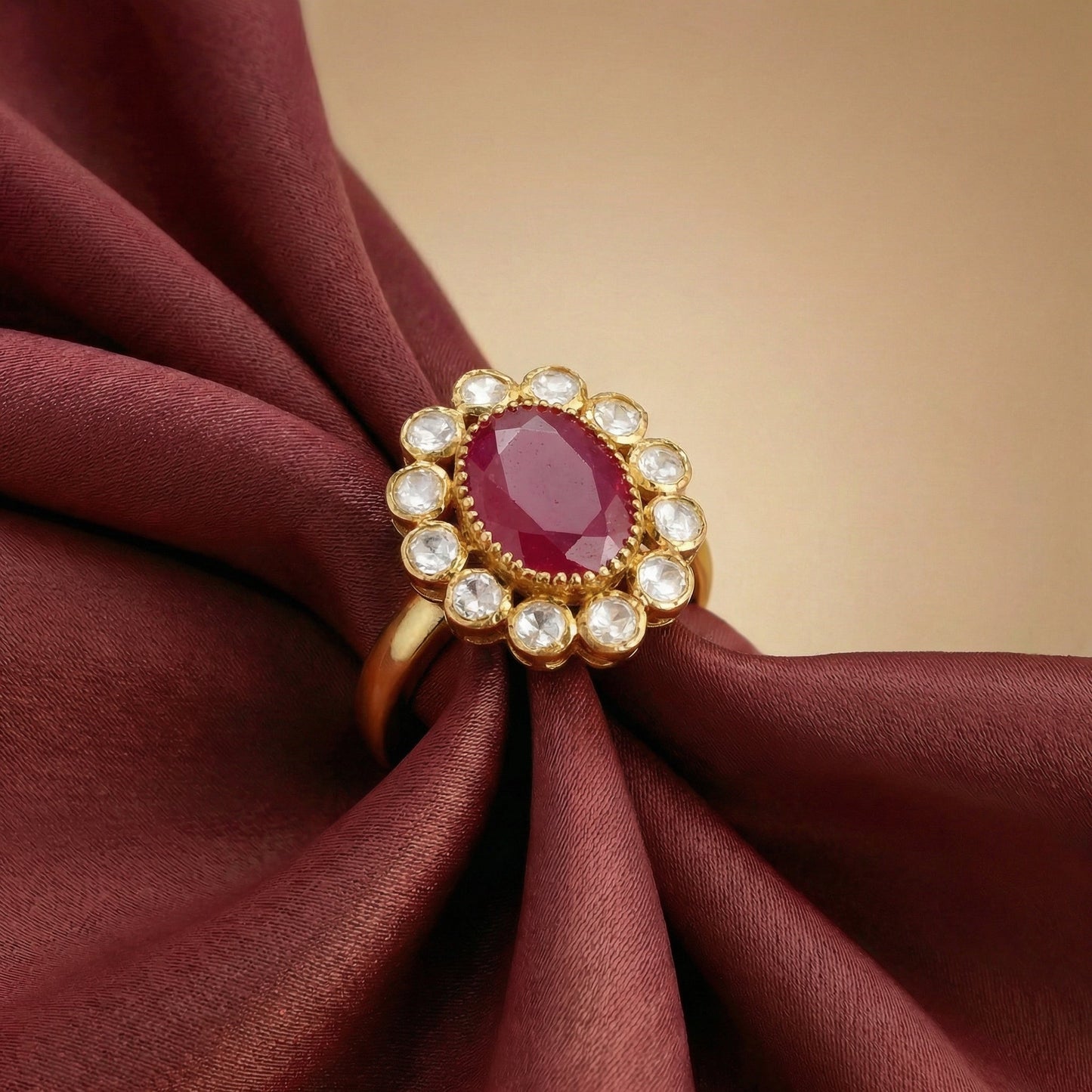 Ruby Halo Ring