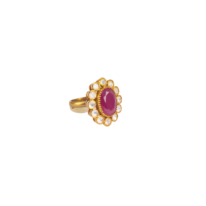 Ruby Halo Ring