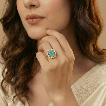 Neelkamal Kundan Ring