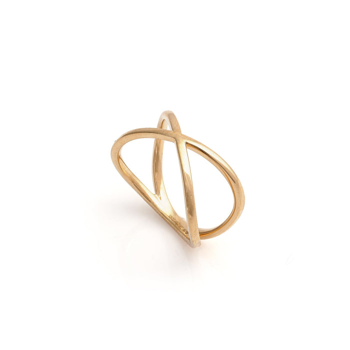 Ira Crossline Gold Ring