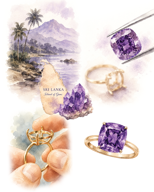 Amethyst Solitaire Ring