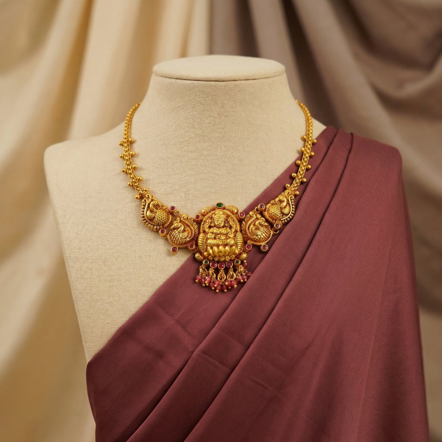 Golden Peacock Necklace