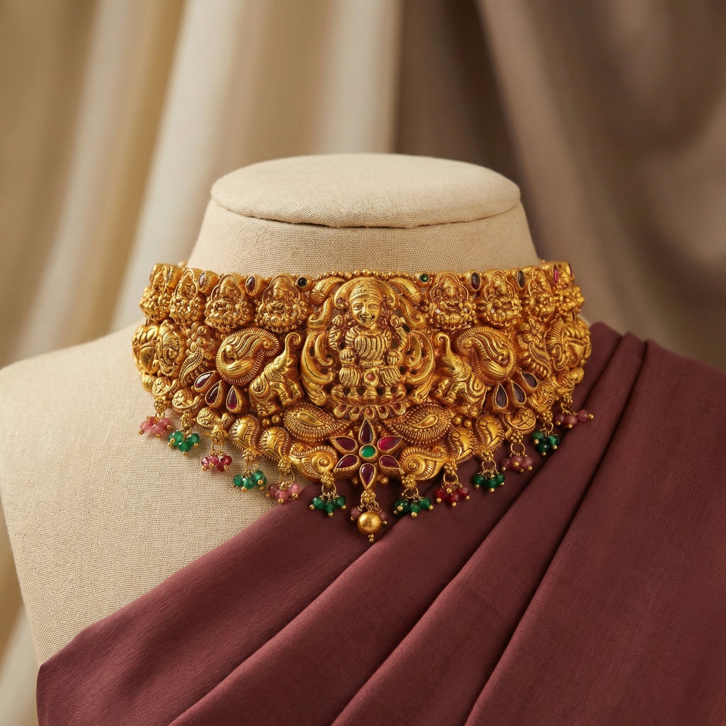 Golden Divine Lakshmi Choker