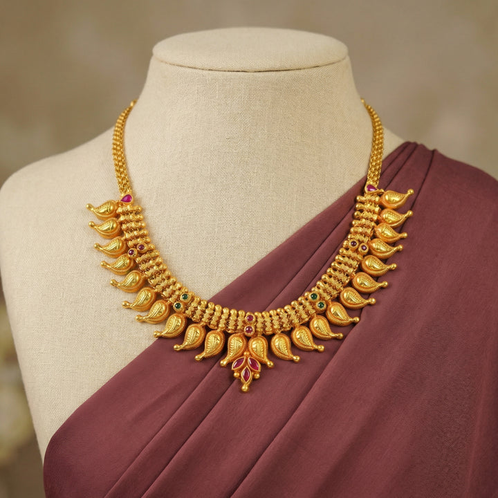 Golden Traditional Mango Necklace