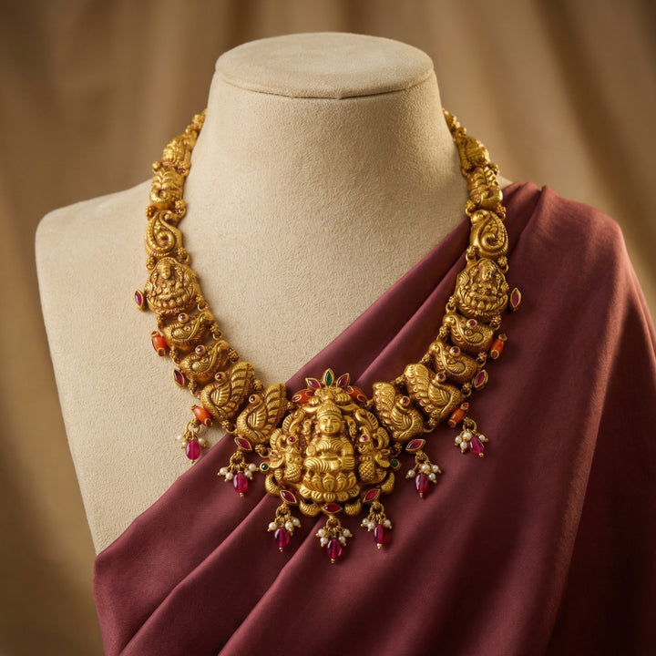 Golden Lakshmi Nakshi Haar